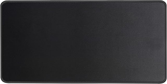 JIKIOU Long Gaming Mouse Mat with Stitched Edges, Large Size 800 x 300 x 3mm Extended Mouse pad with Premium-Textured Cloth, Non-Slip Rubber Base, Keyboard Pad Mat for Gaming, Office & Home, Black