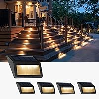 Vista 1 de Luces solares para exteriores, impermeables, con energía solar, para patio, jardín, garaje, entrada, camino, iluminación de pared exterior