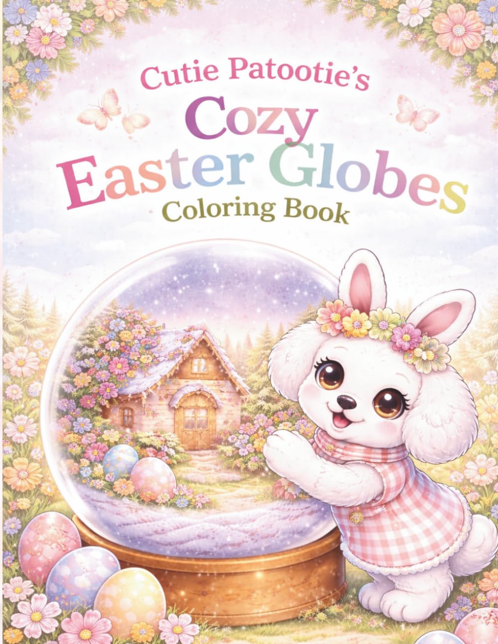 Cutie Patootie's Cozy Easter Globes, Coloring Book: Cute Spring Activity Pages with Bunnies, Eggs and Simple Designs for Toddlers and Kids Ages 3–8