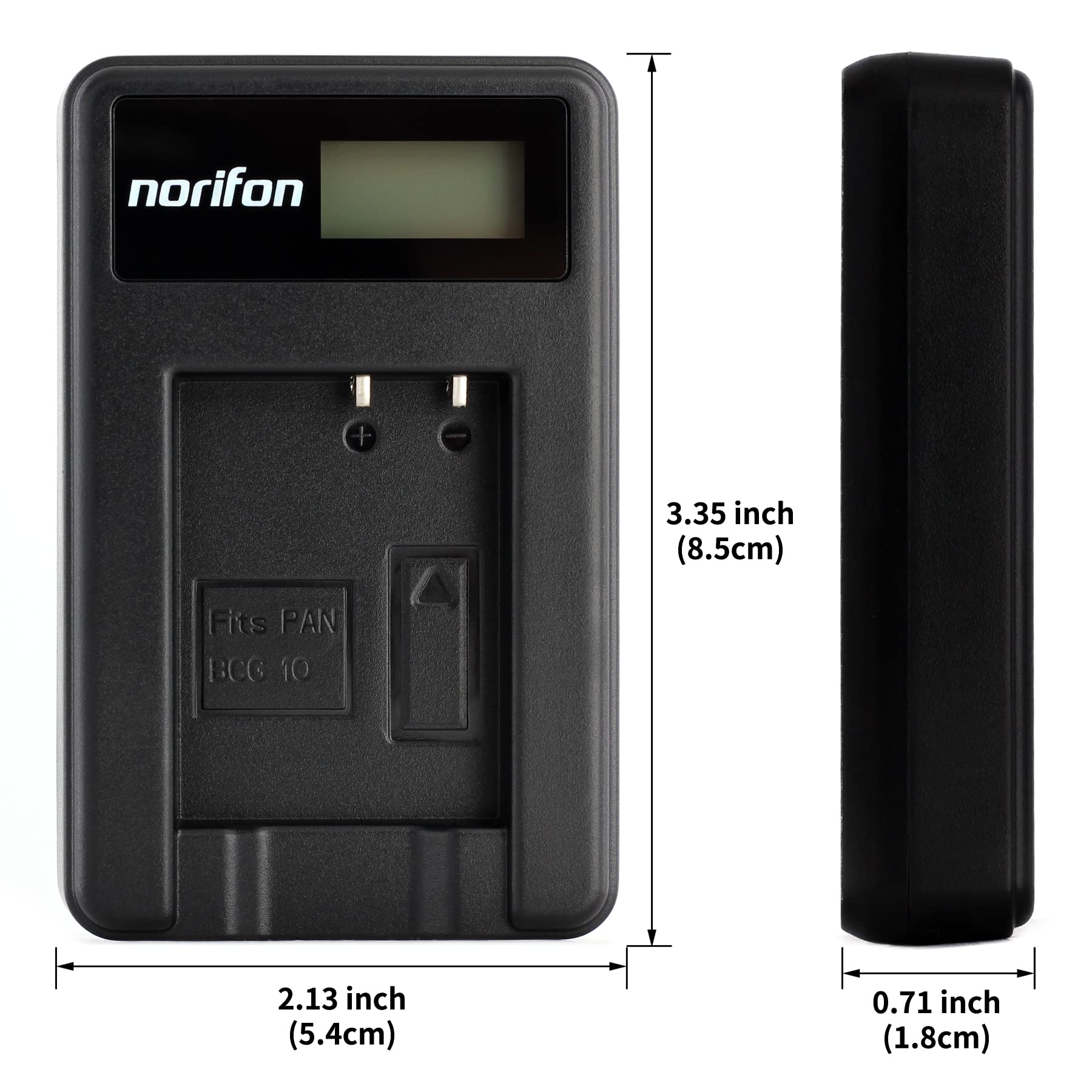 Amazon.com : Norifon DMW-BCG10 LCD USB Charger for Panasonic Lumix 