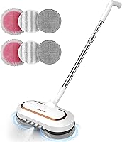 Vista 1 de Electric Mop, AlfaBot S2 Cordless Spin Mop for Floor Cleaning, with LED Headlight and Sprayer/400ML Big Tank/60 Mins Runtime, Lightweight Floor