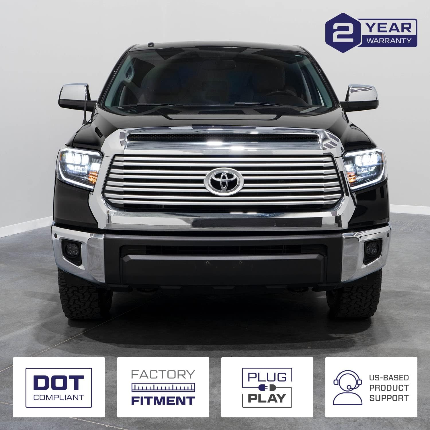 Form Lighting Sequential LED Reflector Headlights compatible with Toyota Tundra 2014-2021 (pair)