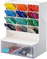 Vista 1 de Desk Organizer with Drawer Pen Holder Workspace Organizers Perfect Office Desk Accessories and Workspace Organizers for Home Office Organization