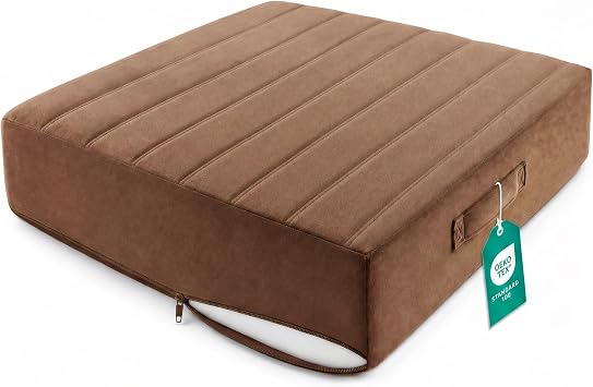 Codi Floor Pillow for Adult, Large Meditation Cushion, 22225 Inch Coffee