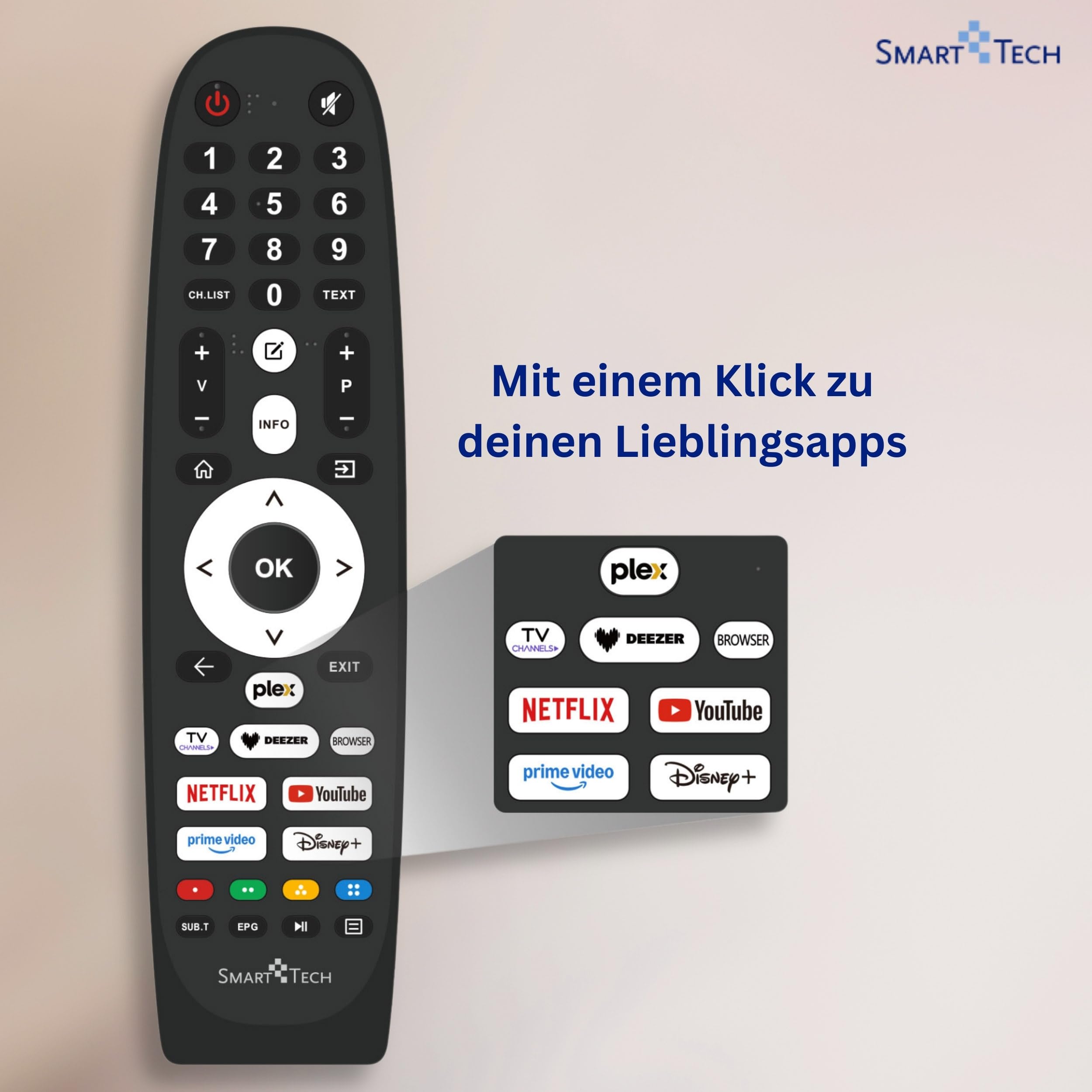 Smart Tech 40FV02V Fernseher 40 Zoll Smart TV VIDAA - Fernseher mit Full HD Auflösung, Bluetooth und Triple-Tuner, LED TV (2026)