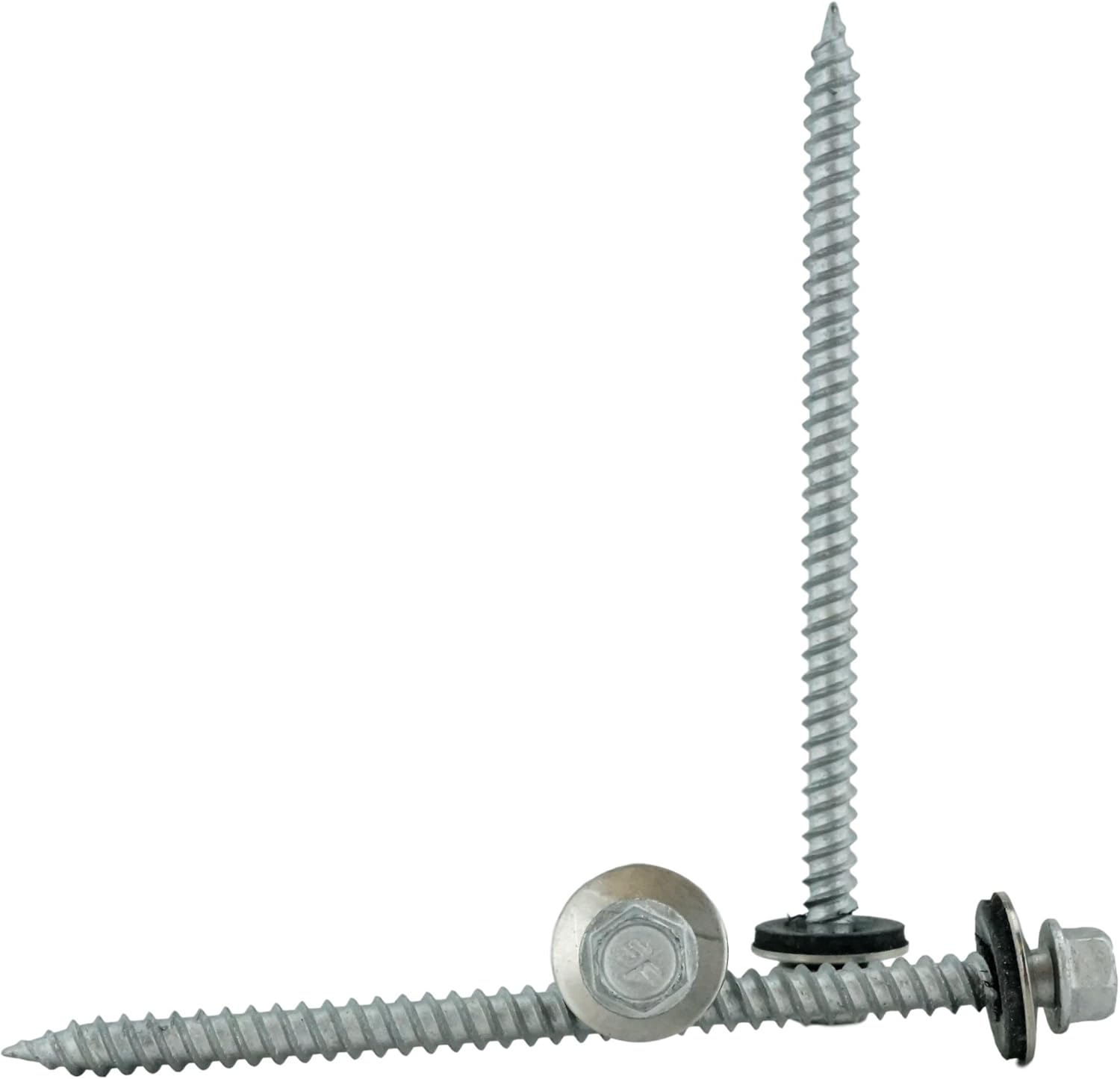 #10 x 2-1/2" Hex Washer Head Metal Roof Screw. *(Multiple Sizes in Listing)* Self Starting/self Tapping Metal to Wood, Sheet Metal Roofing, siding Screws with EPDM Washer Seal. 100 PCS (#10 x 2-1/2")