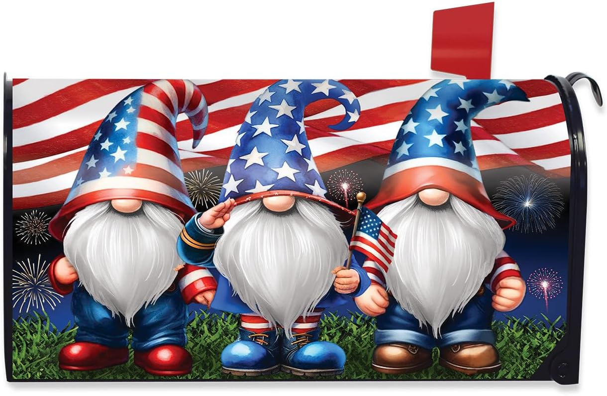 Briarwood Lane Saluting Gnome Mailbox Cover