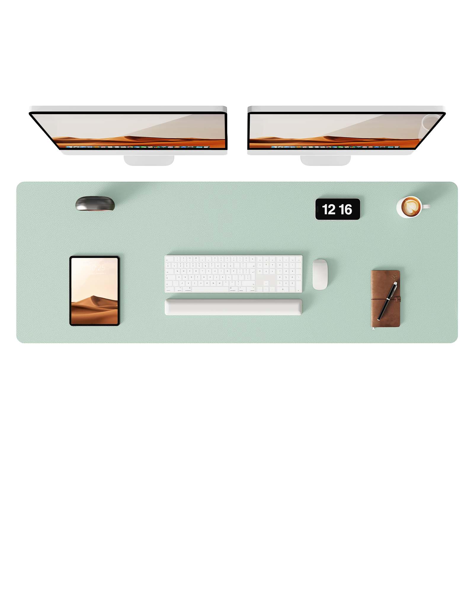 YSAGi Schreibtischunterlage, Premium Leder Mauspad XXL, Rutschfeste Tischunterlage Schreibunterlage, Multifunktionales Office Mousepad Schreibtisch Zubehör für Büro & Homeoffice