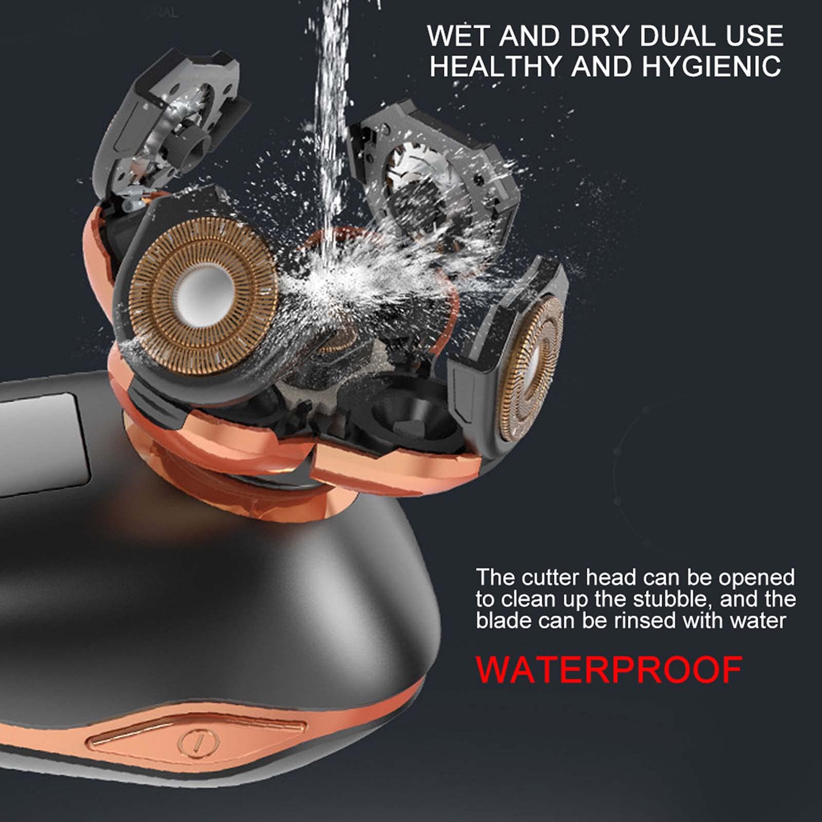 5-in-1-Elektrorasierer, wasserdichter Haarschneider, Nasenhaartrimmer, Gesichtsreinigungsmaschine, multifunktionale USB-wiederaufladbare Lithiumbatterie für Männer und Frauen,