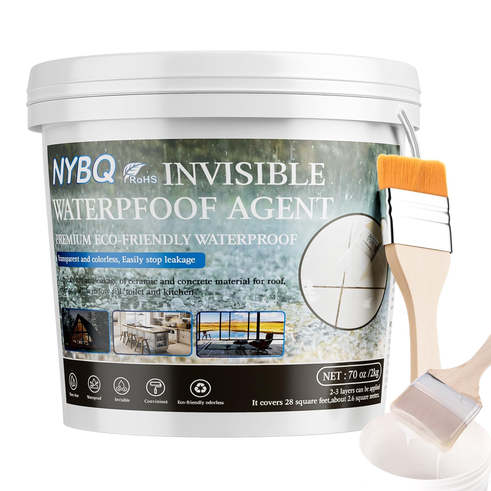 Invisible Waterproof Anti-Leaking Sealant Agent, 75oz Transparent Coating Agent, Super Strong Transparent Waterproof Coating