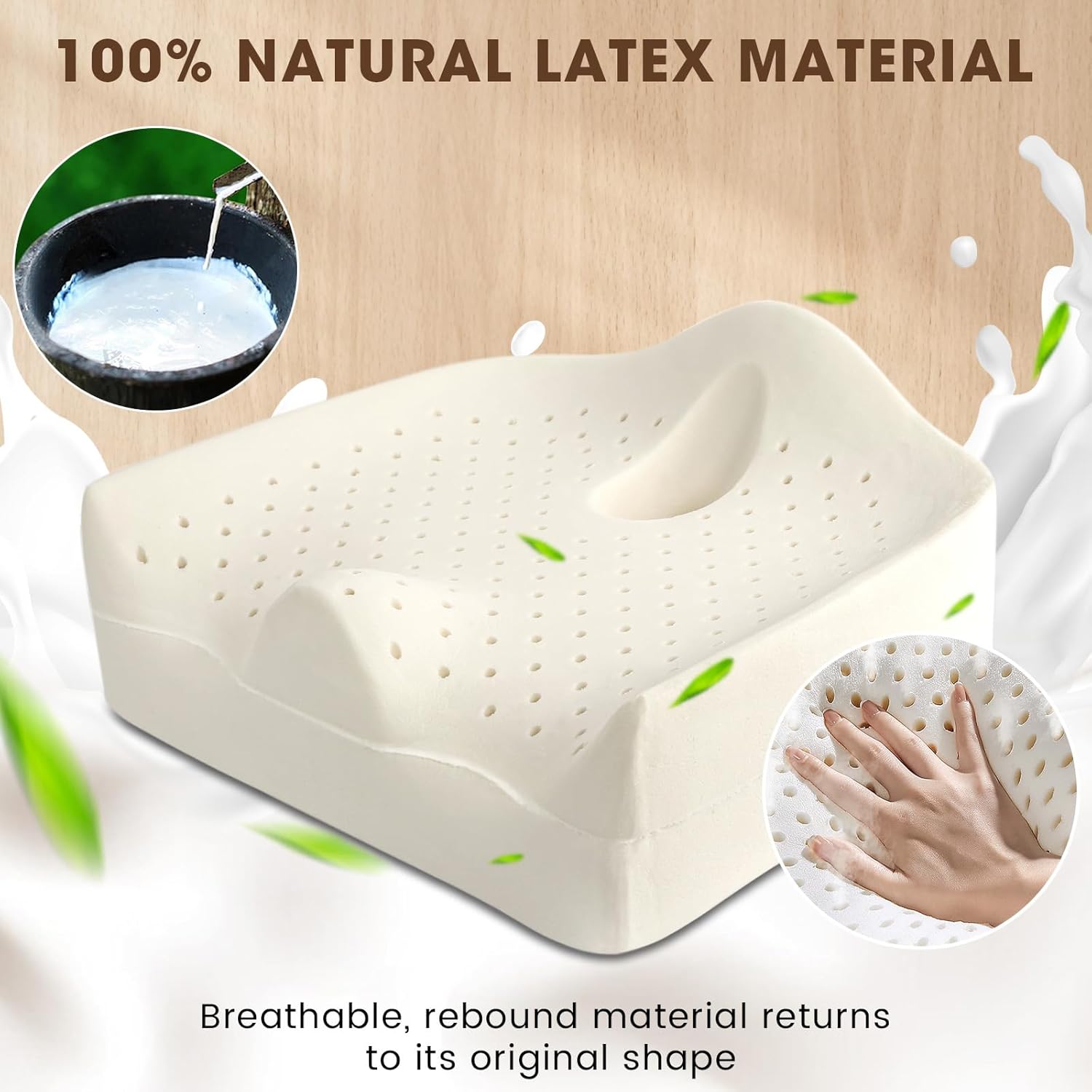 Windsleeping Comfort Latex Seat Cushion for Office Chairs Eligible Tailbone Pain Relief Cushion, Sciatica & Back Support, Office Chair Cushion & Car Seat Cushion