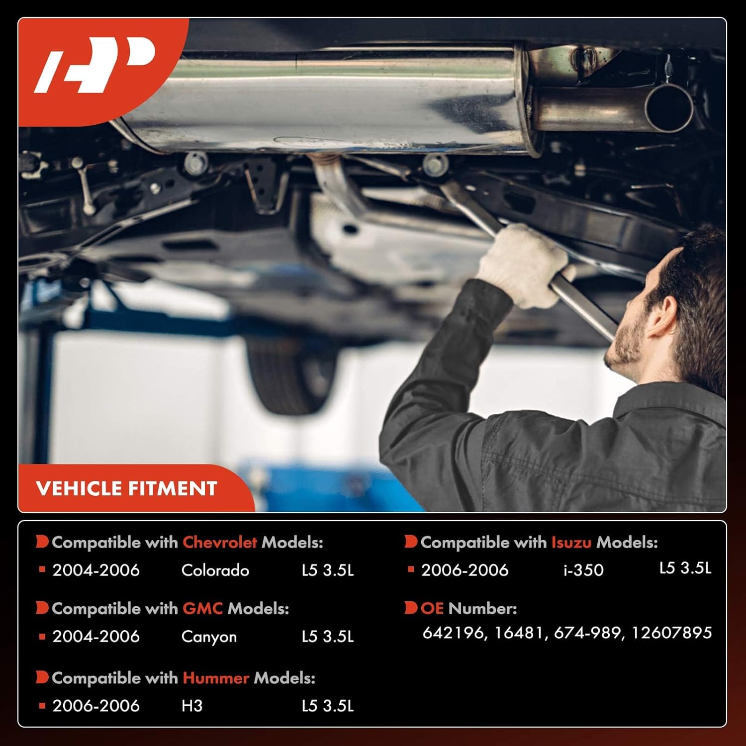 A-Premium Front Exhaust Manifold Catalytic Converter Kit Direct-Fit Compatible with Chevrolet Colorado 2004-2006 & GMC Canyon 2004-2006 & Hummer H3 2006 & Isuzu i-350 2006, 3.5L, EPA Compliant