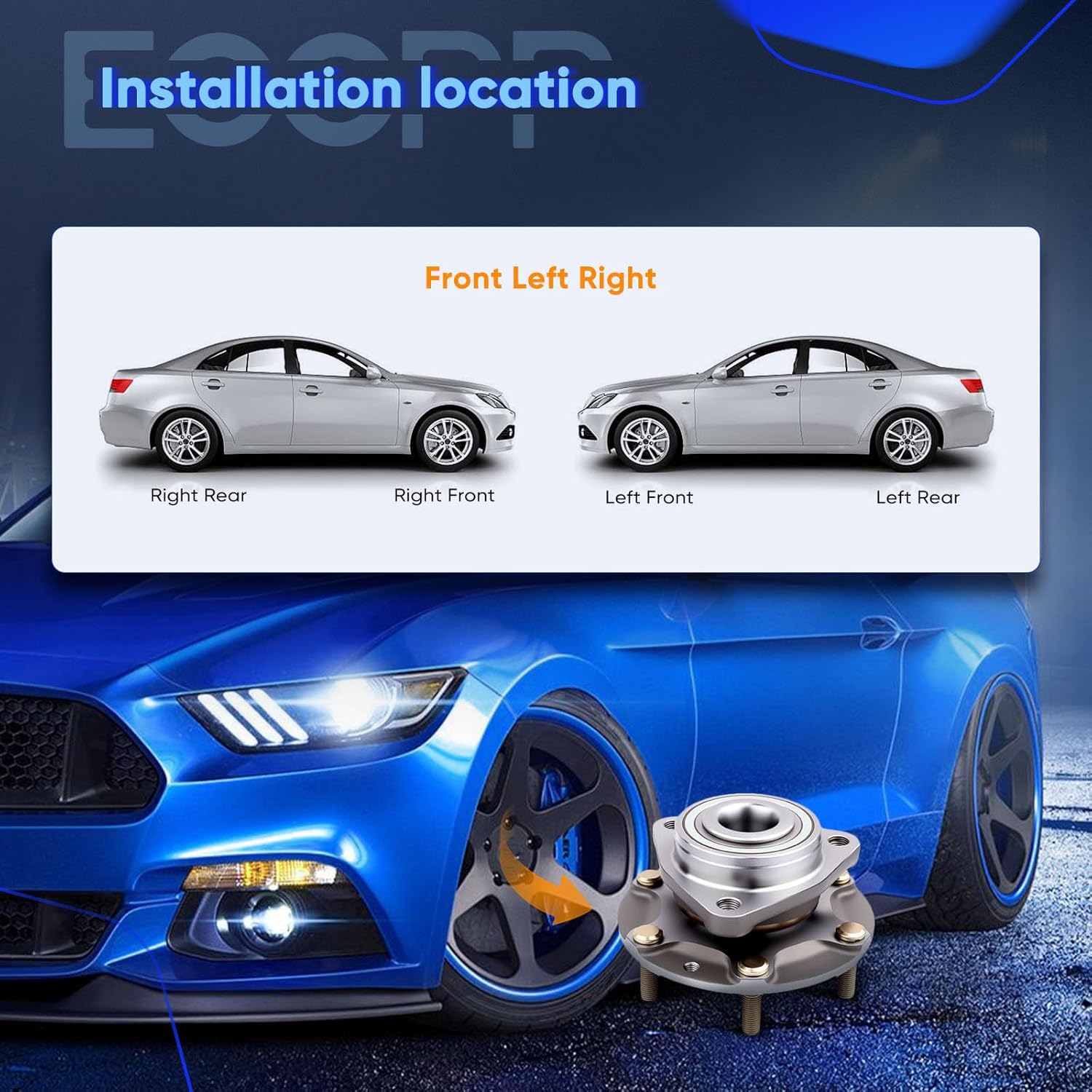 ECCPP Front Wheel Bearing Assembly for Hyundai Entourage/Kia Sedona 2006 2007 2008 2009 2010 2011 2012 2013 2014 Compatible with 515090 6 Lugs Passenger or driver side - Image 6