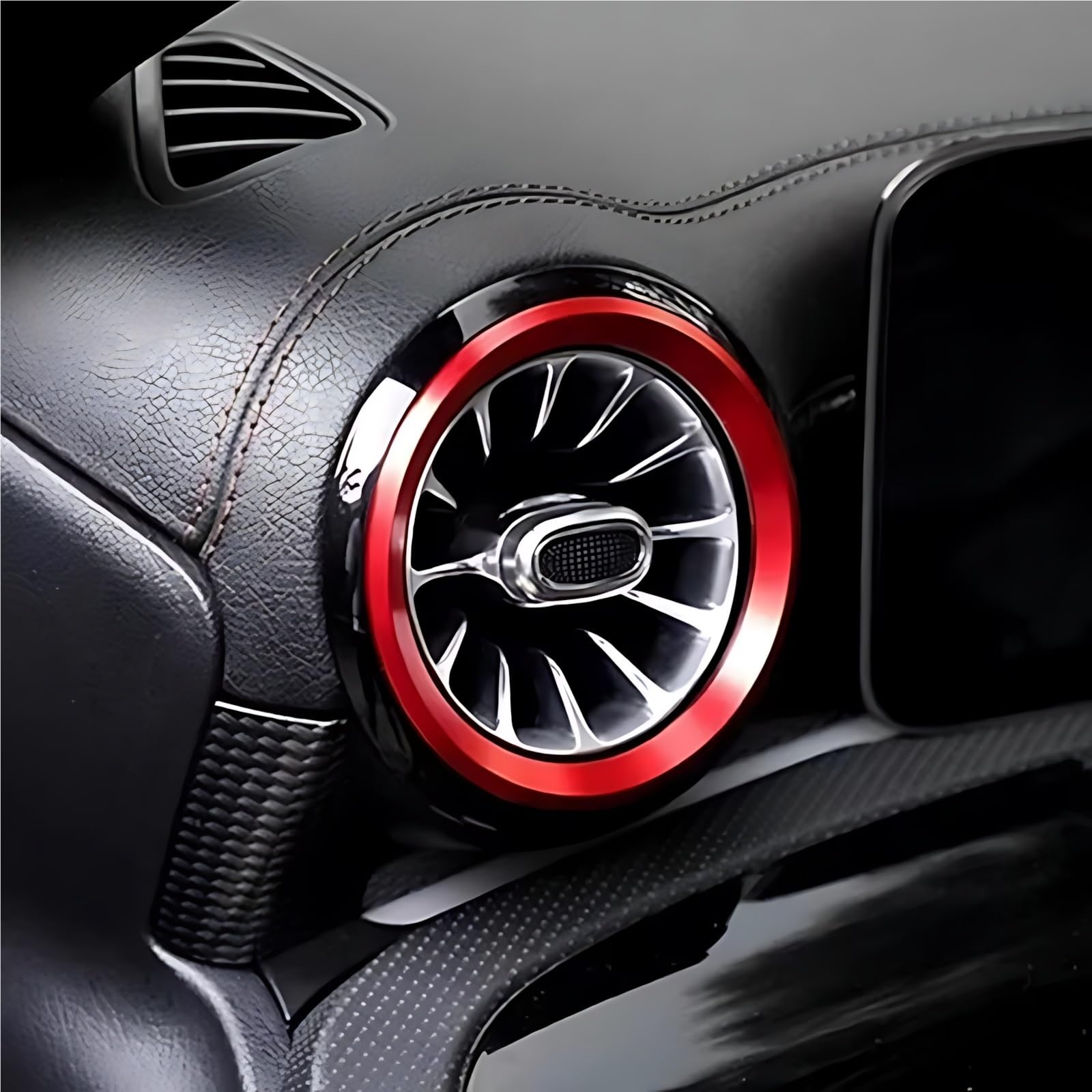 Copertura Bocchette Compatibile Con Benz Per B-Class W247 2020-2023 Anello Di Rivestimento Della Presa D'aria Del Cruscotto Dell'auto Copertura Decorativa Adesivo