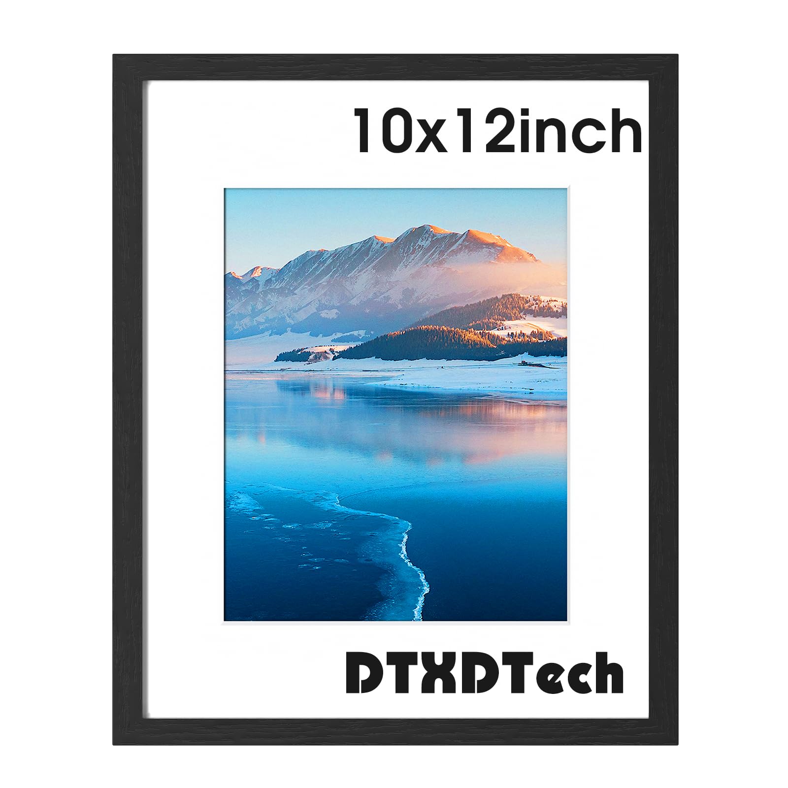 DTXDTech 10x12 inch Black Wooden Frame, 25.4x30.5 cm Picture Frame with Plexiglass, Wall-Mounted & Tabletop Photo Frame, Perfect for Home Decor & Gifting, 1 Pack
