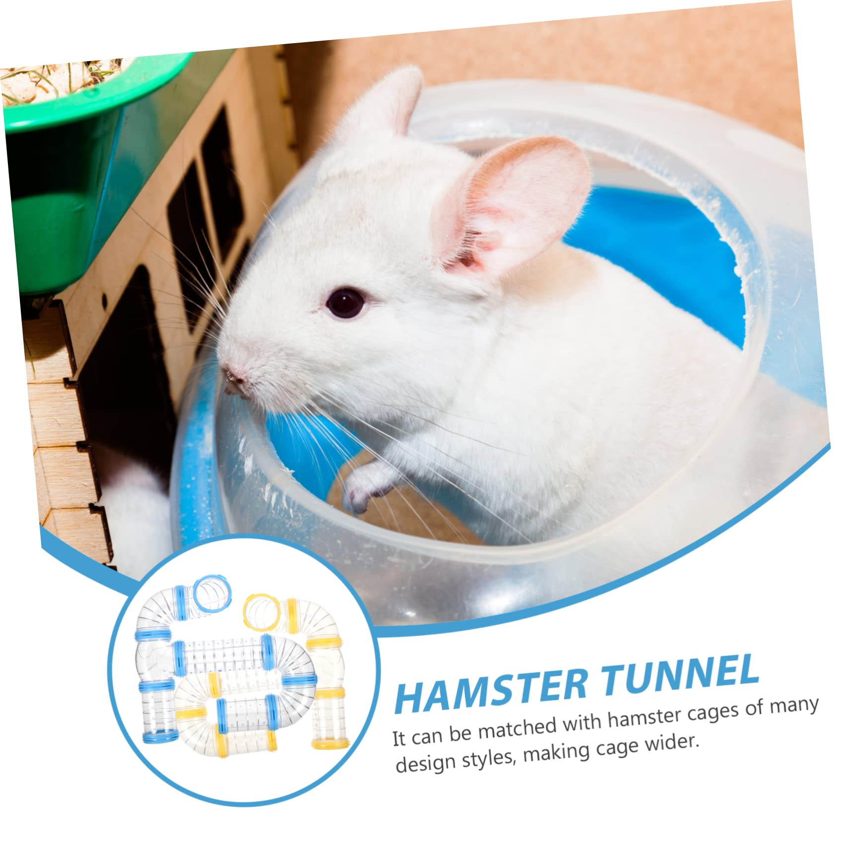 Hamster Röhrenset als Verbindungstunnel, Transparent, PP, 2 Satz