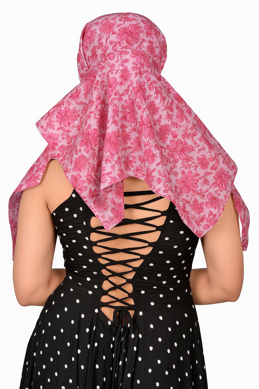 Scarf Bandana Face Cover Cotton Mask For Women and Girls Sun Smoke Dust pollution Protection Bike Automobile Under Helmet Cover Heaf Wrap (PINK FLOWER) 2