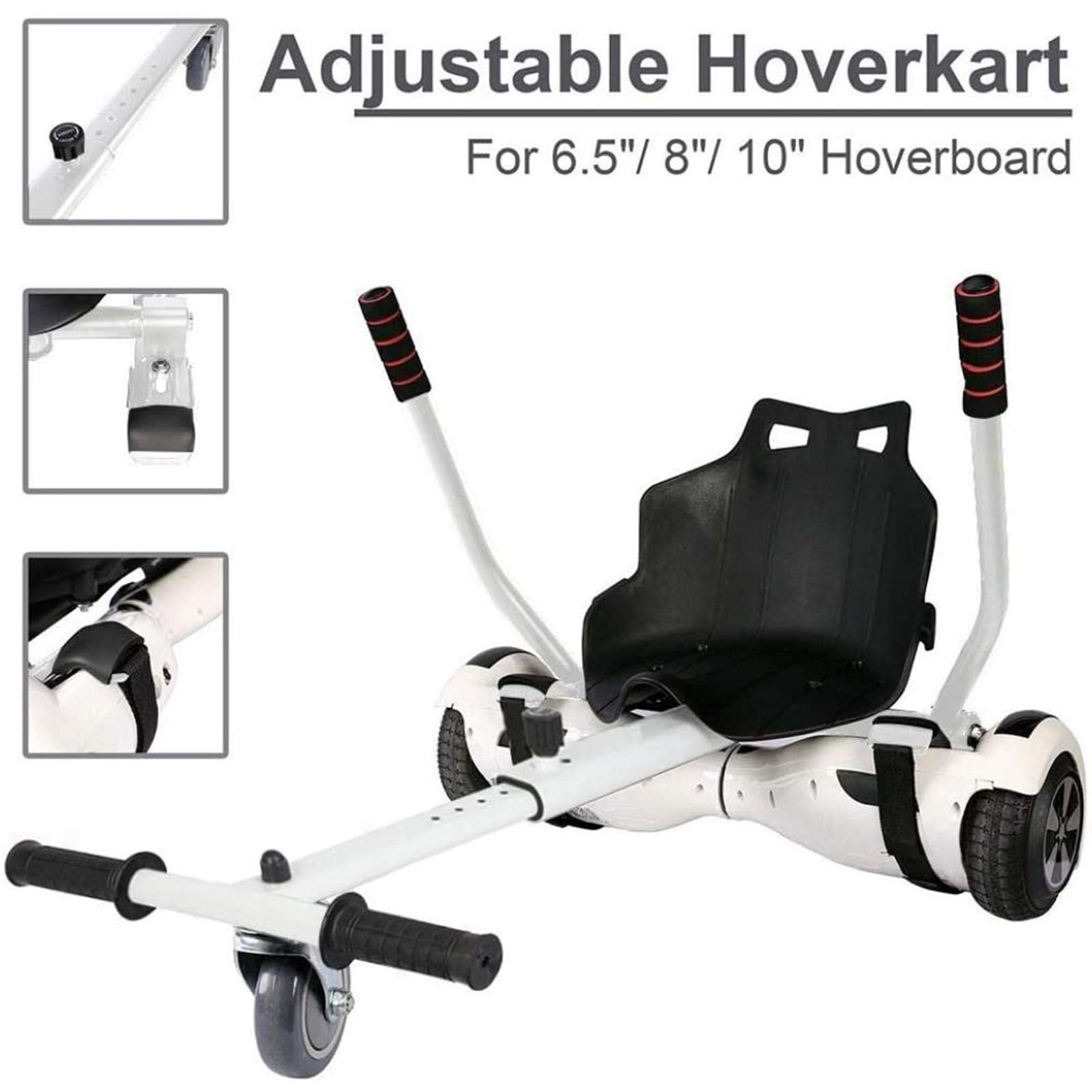 TGHY Hoverkart Sièges Transforme Votre Hoverboard en Kart à Pédales Sangle et Cadre Réglables Convient pour Hoverboard 6,5" 8,0" et 10" Meilleur Cadeau pour Les Enfants