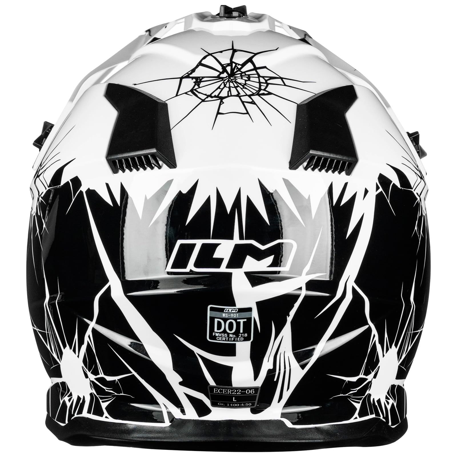 ILM Adulte Casque Moto Homme Femme Motocross Full Face Cycliste Dirt Bike ATV Off Road Go Kart avec Lunettes Gants Masque Homologué ECE22.06 Dot Modèle WS-901