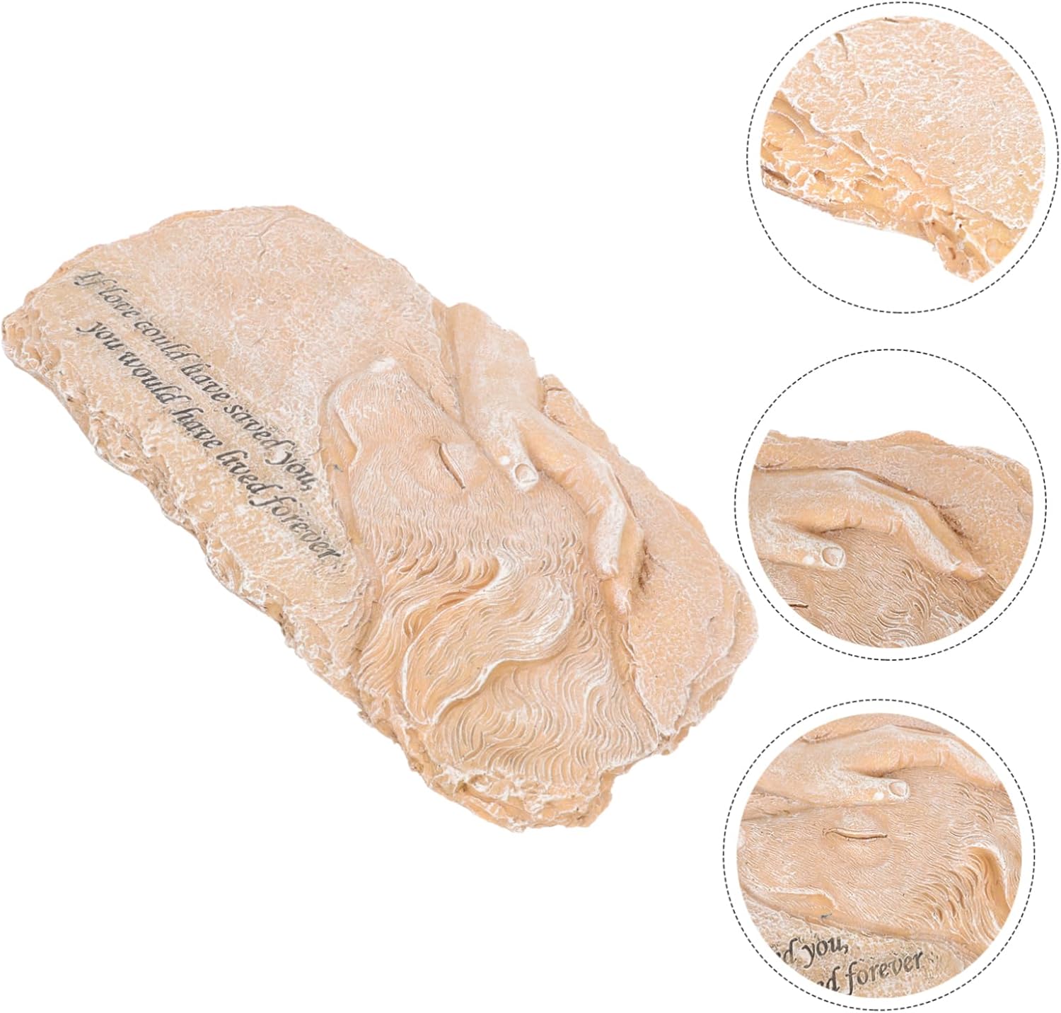 Angel Dog Memorial Stone Resin Pet Figurine for Outdoor Garden Pet Headstone for Dog Remembrance Delicate Grave Marker to Honor Lost Pets Comforting Tribute