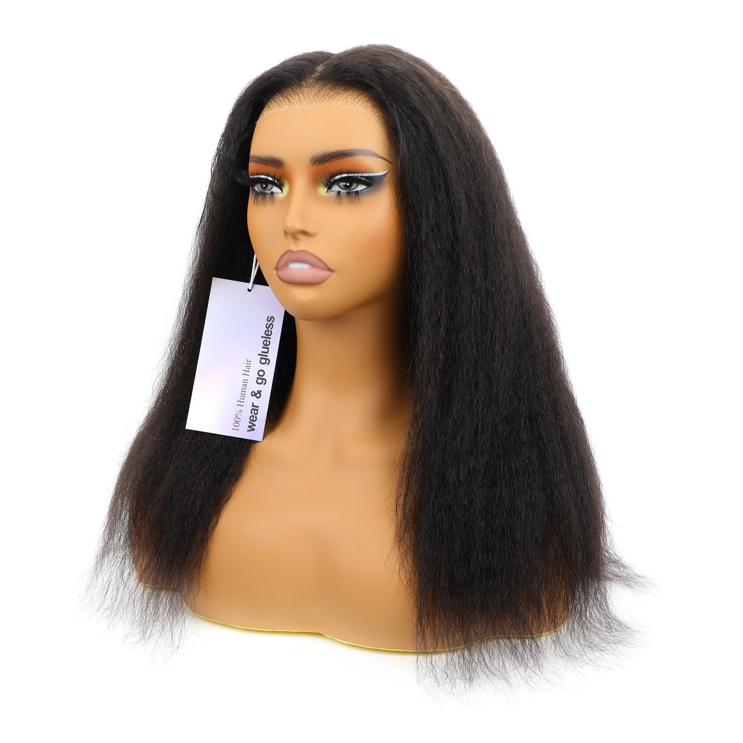 Generic WEAR & GO GLUELESS Wigs Human Hair Pre Plucked 4x6 HD Transparent Lace Front Wigs Natural Hair for Women