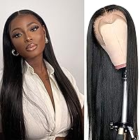 Vista 19 de Pelucas de 30 Pulgadas con Malla Frontal de Onda Profunda de Cabello Humano 180% de Densidad 13x4 Pelucas de Malla Frontal HD Transparente