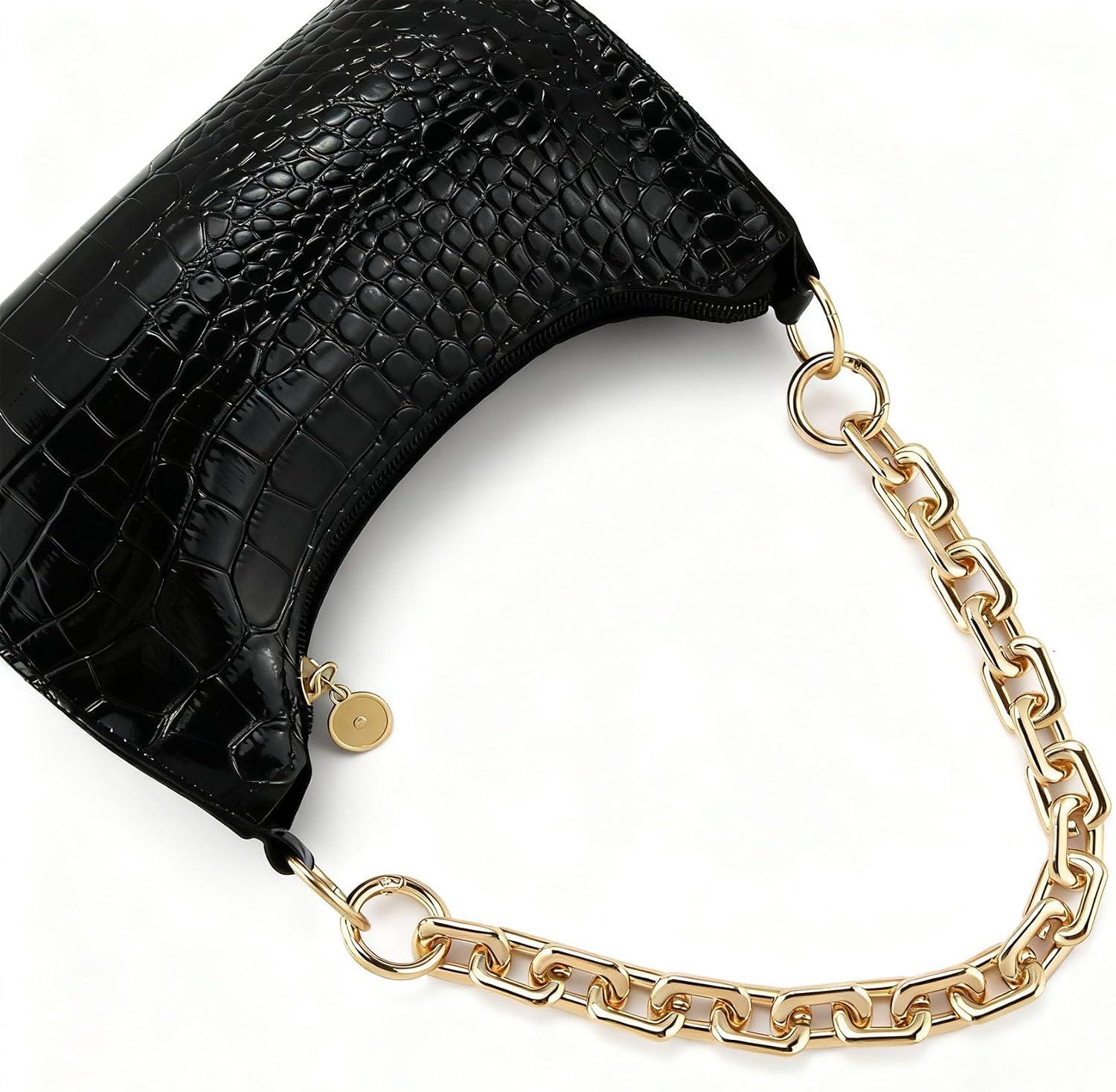 1 Pack Heavy Metal Purse Chain Replacement Bag Extender Strap Chunky Charms for Bags Handbags Accessories