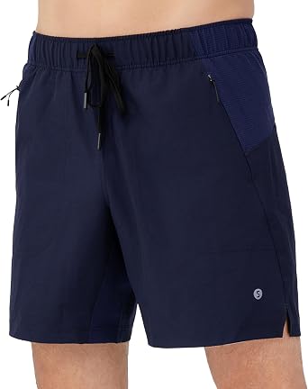 Separatec Mens 2 in 1 Running Shorts with U-Support Compression Liner, Quick Dry Workout Athletic Gym Shorts