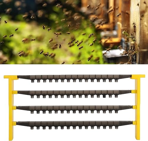 Miniatura 4 de 60 piezas de copas de célula de cría de reina, herramientas de apicultura de plástico, herramienta de cultivo de células con 2 lados y 4 barras de