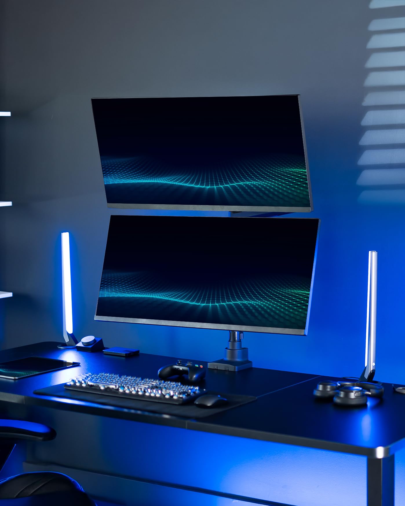 VIVO uchwyt pneumatyczny Dual Ultrawide do 49 cali 20 kg czarny STAND-V120K