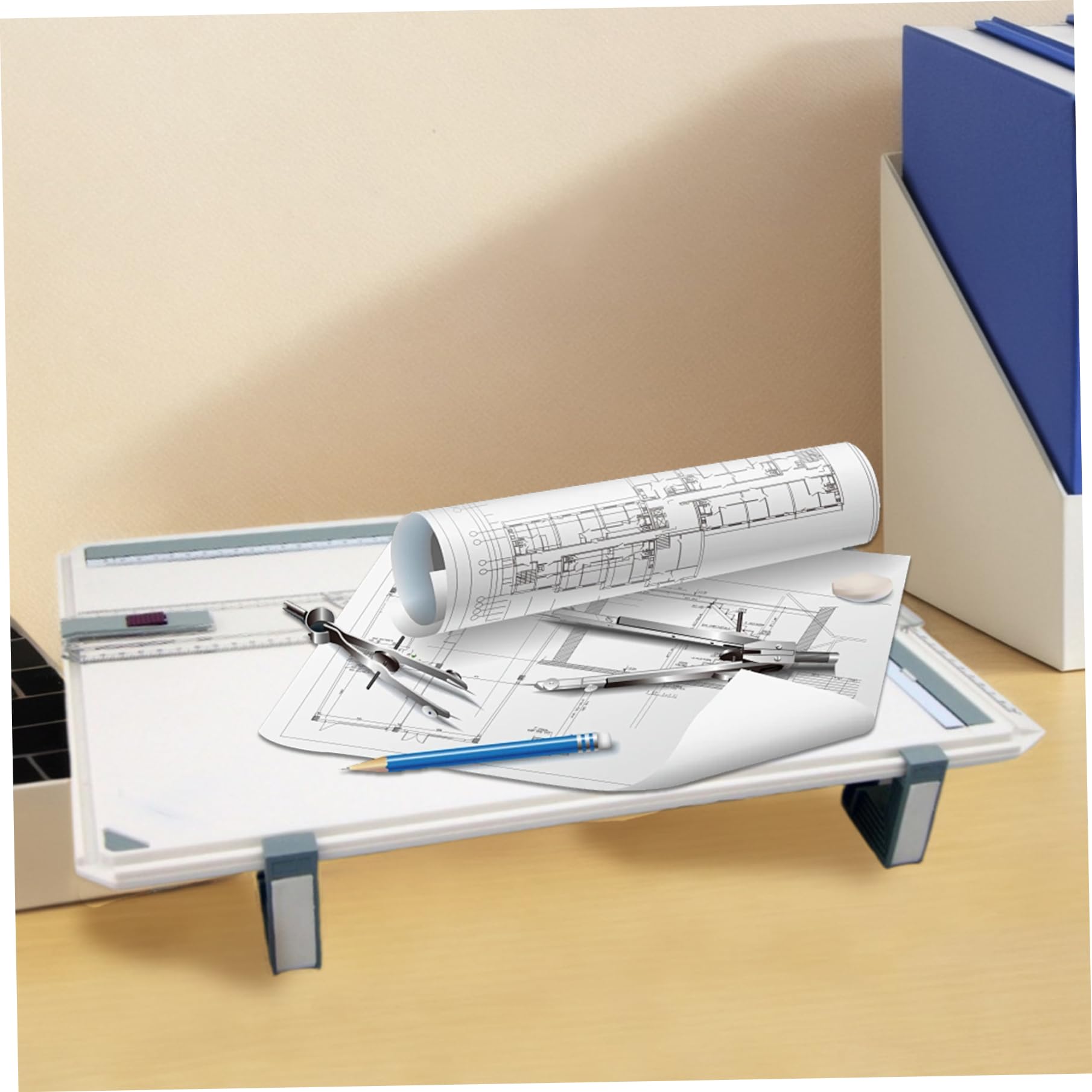 Tavolo da Disegno, Tavolo da Disegno A3 con Angolo Regolabile e Accessori per Movimento Parallelo, da per Studenti, Ingegneri, artisti e architetti