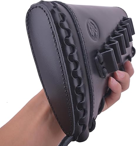 Miniatura 8 de Tas Trost Munición de culata de rifle de cuero de vaca de grano completo con soporte de cartucho para .45-70 308 30-06, manga de munición cosida a