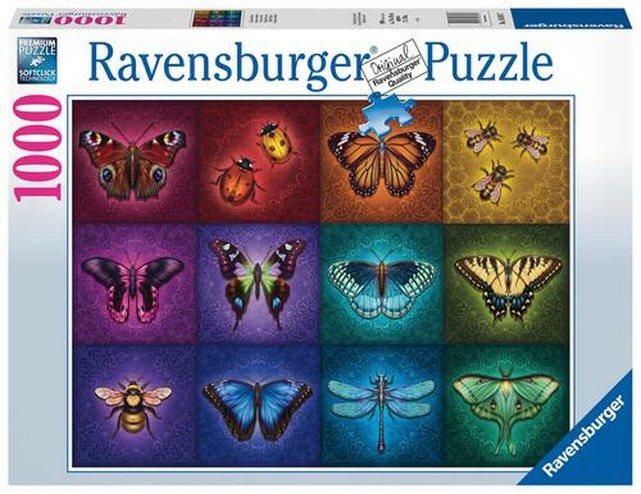 Ravensburger Puzzle 2D 1000 elementów: Piękne skrzydlate owady, Stary design