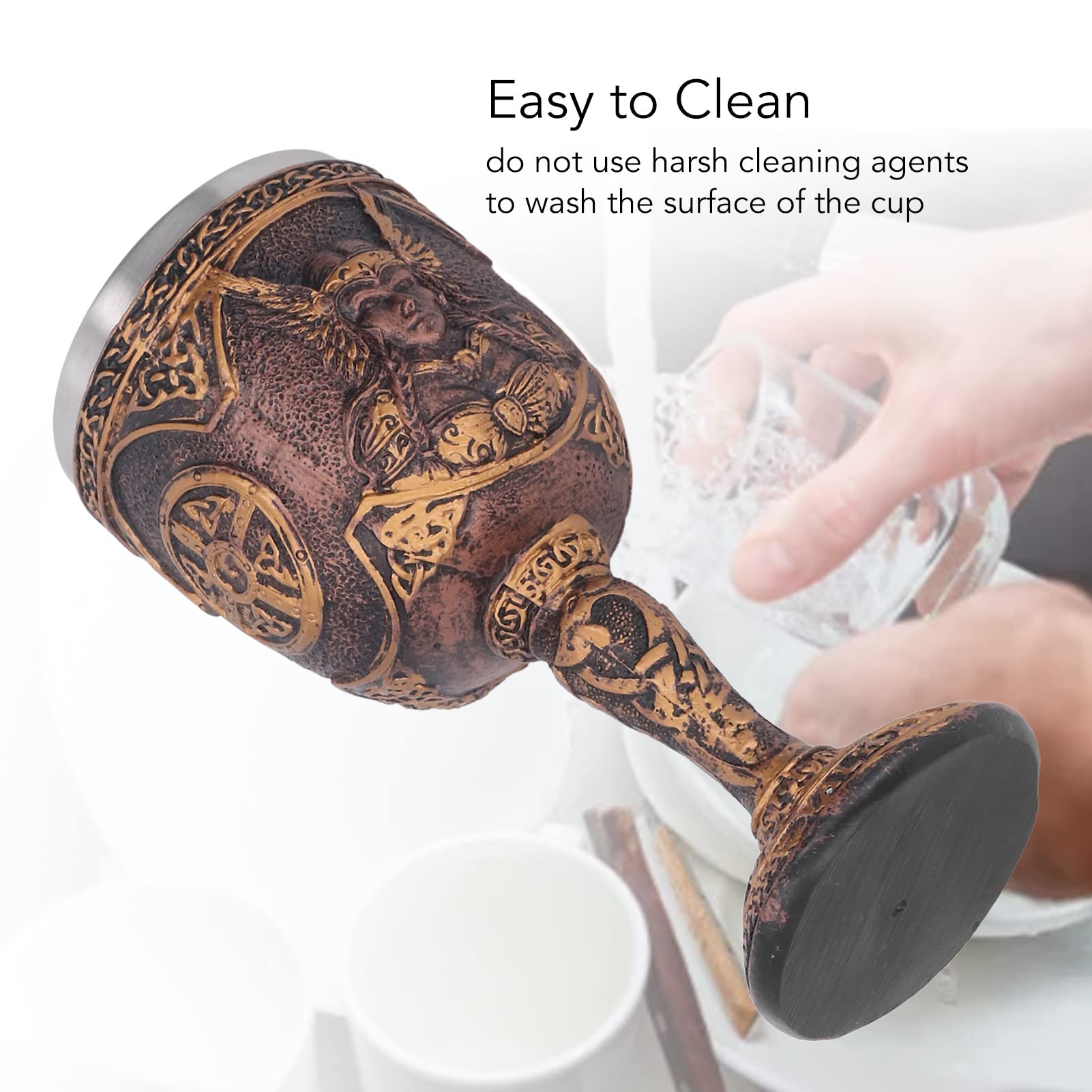 Medieval Wine Goblet, Medieval Mug Goblet Wine Goblet Stainless Steel Drinking Cup Wine Chalice Nordic Gifts Viking Gifts for Men