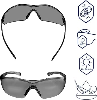 Drager X-pect 8321 Protective Eyewear - Smoke - 10 pcs | Anti-fog - Anti-scratch - UV protection - ANSI approved - Shatterproof / break-resistant lens