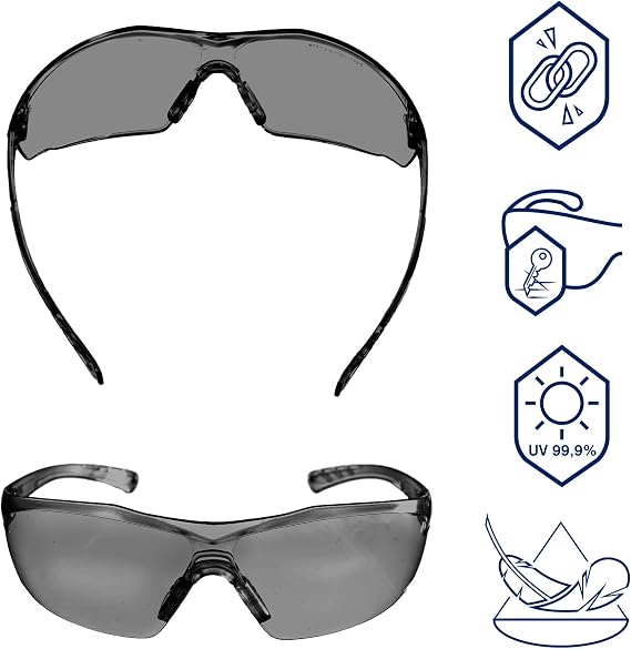 Drager X-pect 8321 Protective Eyewear - Smoke - 10 pcs | Anti-fog - Anti-scratch - UV protection - ANSI approved - Shatterproof / break-resistant lens