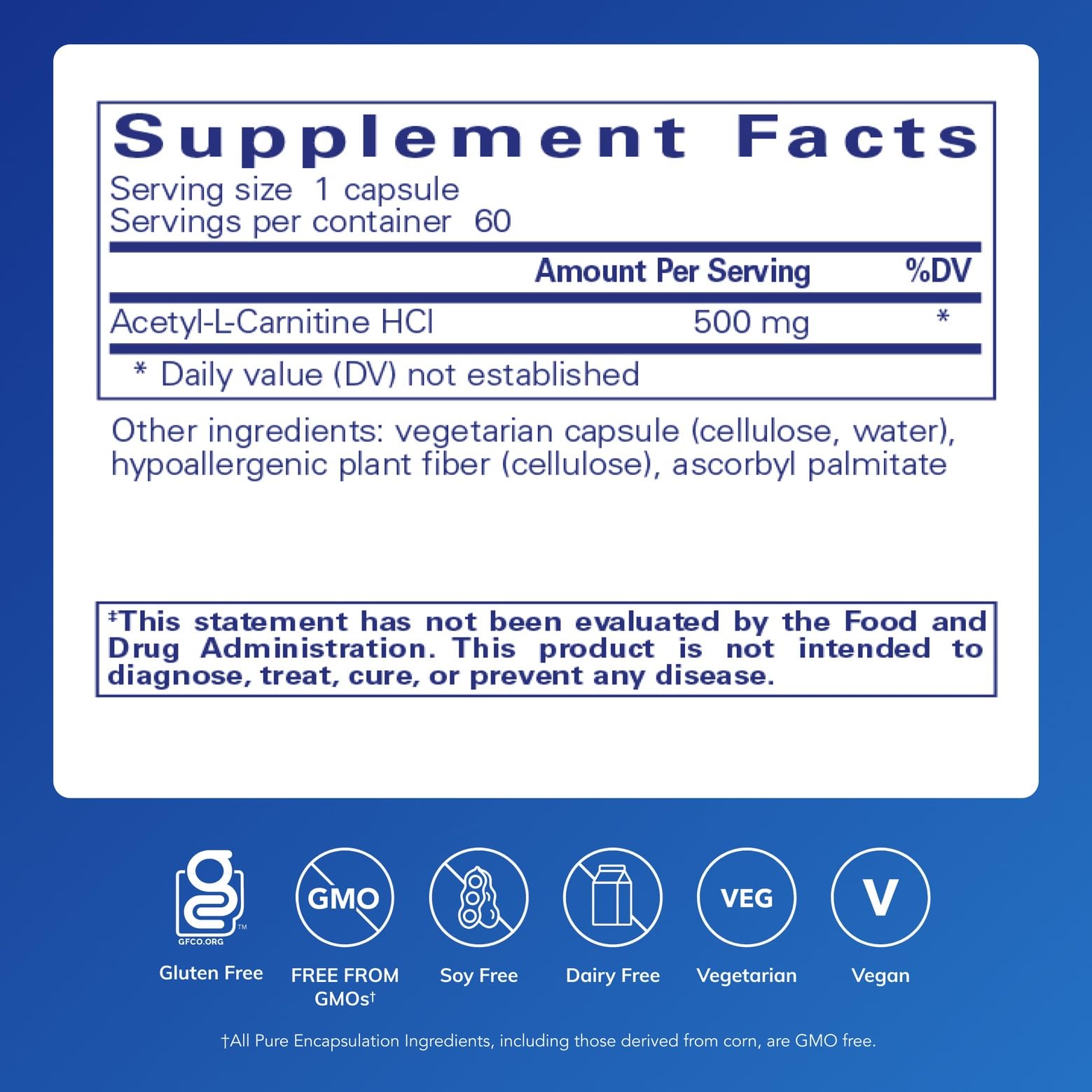 pure encapsulations acetyl l carnitine 500 mg Amazon.com: Pure Encapsulations Acetyl-L-Carnitine 500 mg - Memory & Brain  Supplement - Brain Support & Focus* - Gluten Free & Non-GMO