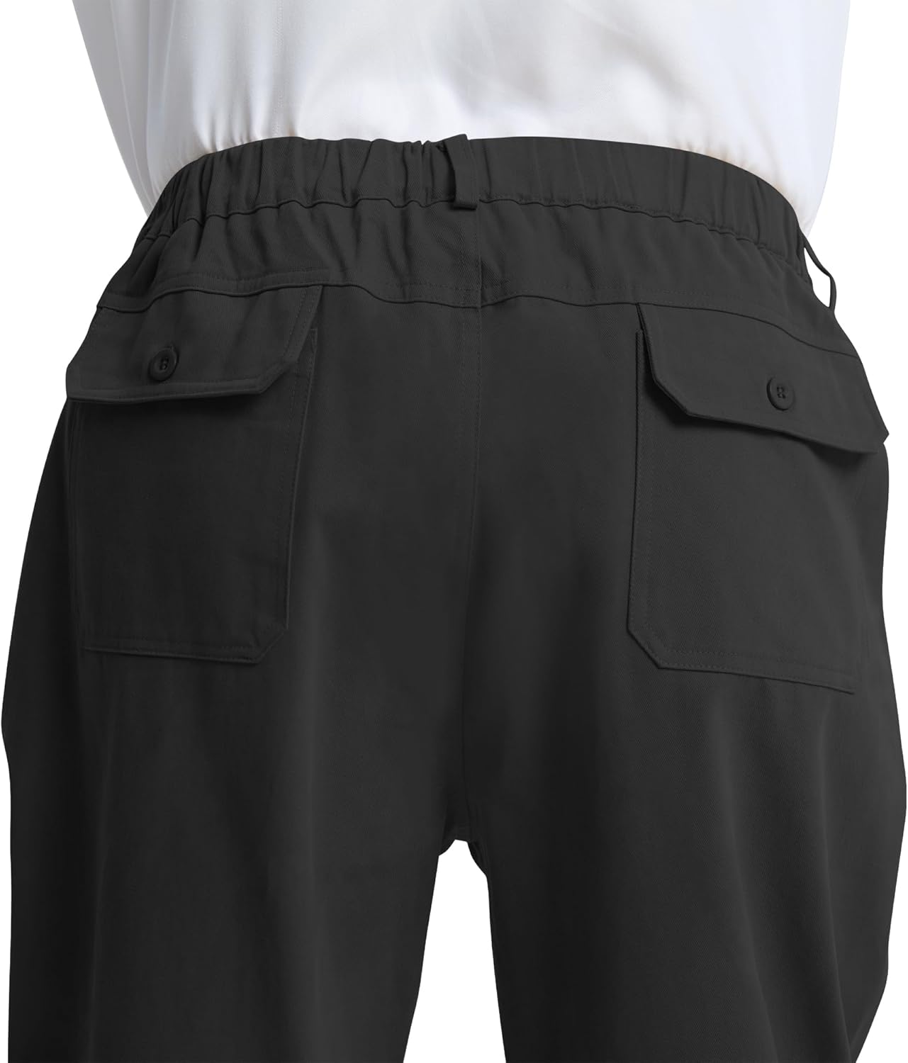 LETAOTAO Mens Elastic Waist Pants - Relaxed Fit Stretch Waistband Pull On Cotton Twill Casual Pants for Seniors - Image 7