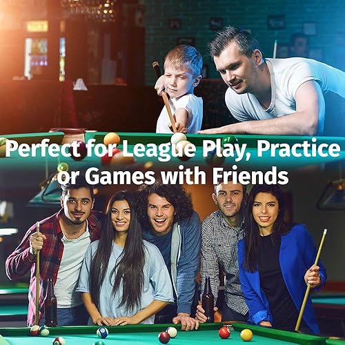 Miniatura 6 de Viking Funda para taco de piscina, funda para palo de piscina con correa para el hombro, carcasa de vinilo y fieltro interior, funda para taco de