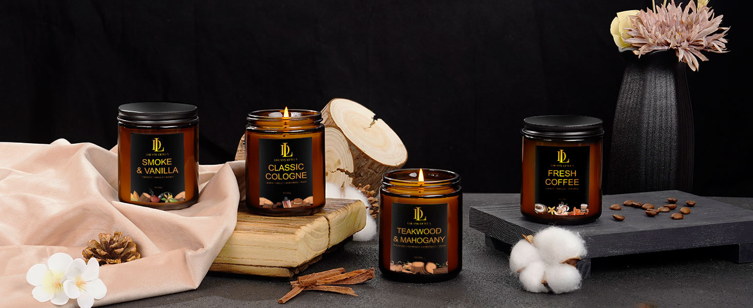 Fresh Coffee Candles, Coffee Scented Candle, Natural Soy Candles for Home Scented, Long Lasting with 50 Hour Burn Time, Gifts for Men Women