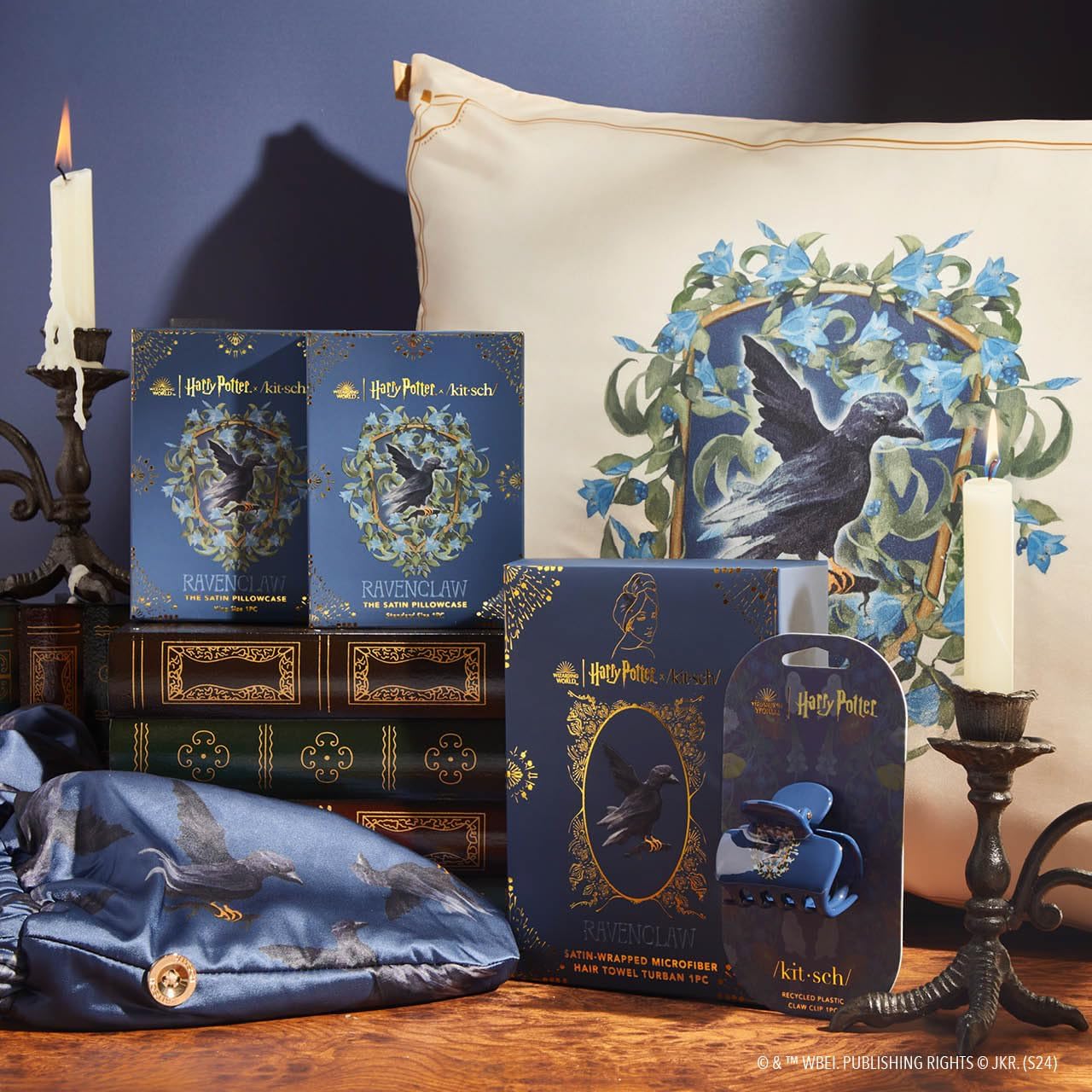 Kitsch Harry Potter x Satin Microfiber Hair Towel Wrap for Women - Super Absorbent, Quick Dry, Anti-Frizz, for Long & Short Hairs, Turbans for Women, Hair Wrap - Hufflepuff - Ravenclaw - Image 8