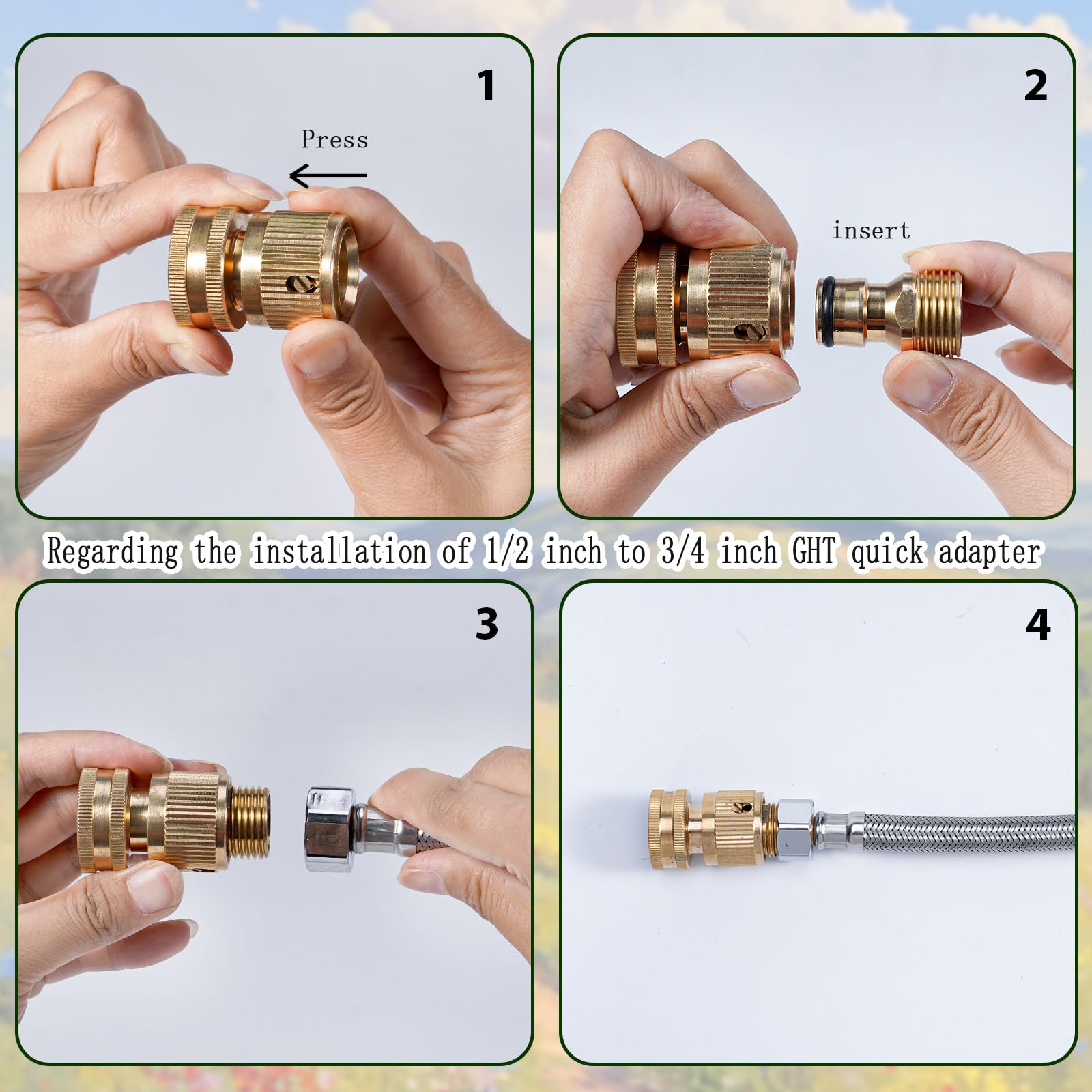 Automatischer Wasserspender für Hunde, Edelstahl-Wassernapfspender, automatischer Nachfüll-Wasserspender für Hühner, Pferde, Ziegen, Vieh, Rohr und Messingventil, 1,27 cm auf 1,9 cm