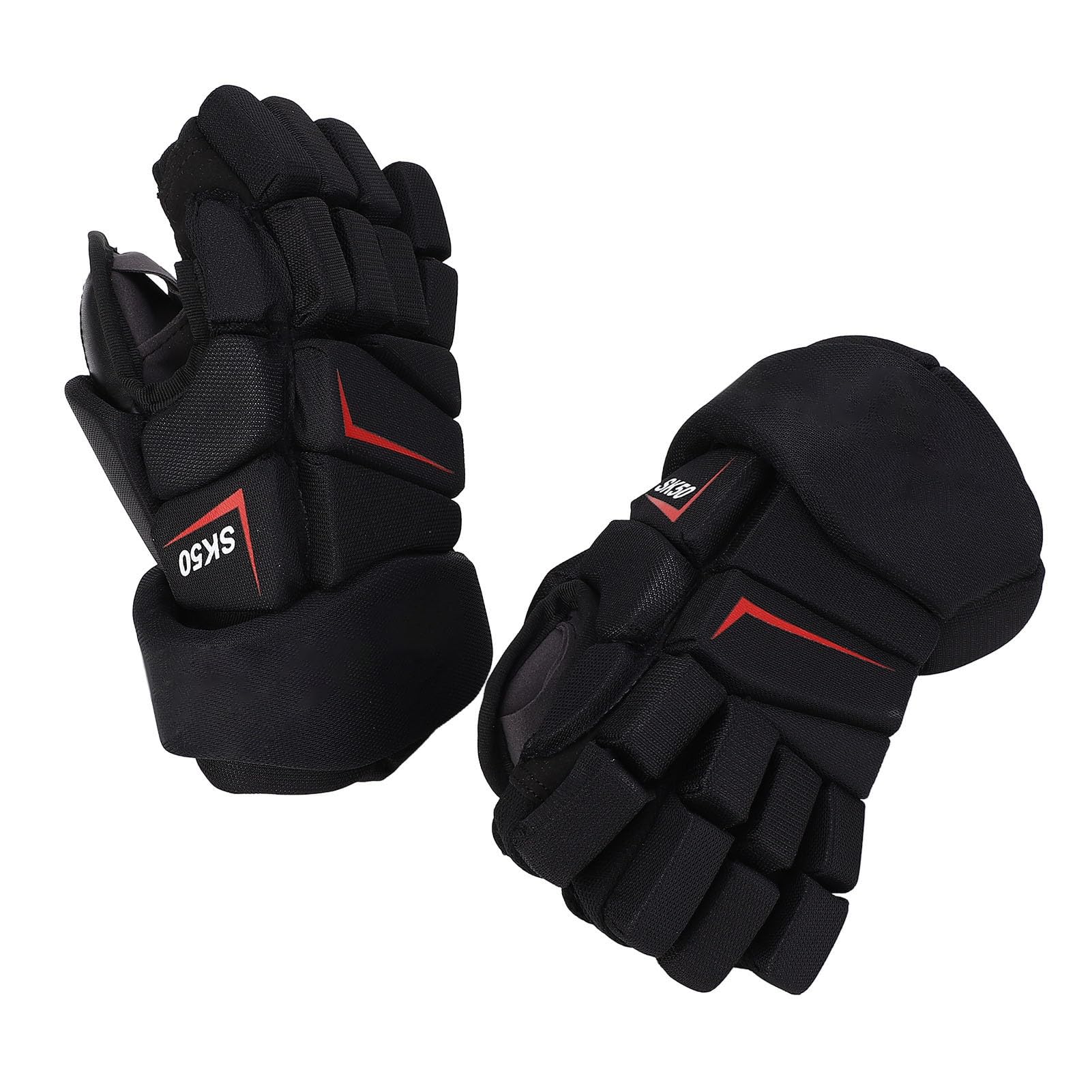 Yinhing Ice Hockey Gloves for Players Breathable Nylon Finger Protective Gloves with EVA Foam Padding Highly Fitting Versatile for Ice Roller Street Hockey 22.86cm / 9inch (10 Inch)