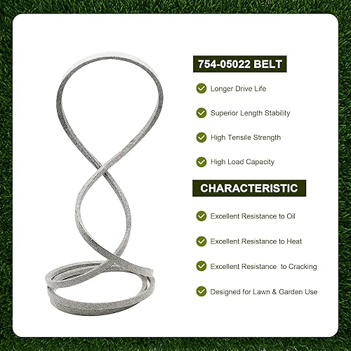 Miniatura 4 de 954-05022A - Cinturón de cubierta para cortacésped de 46 pulgadas, repuesto de 12 pulgadas x 108.3 pulgadas para Troy-Bilt Cub Cadet Craftsman