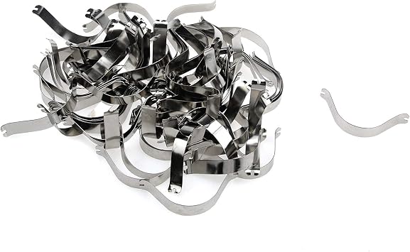 100pcs Picture Frame Spring Clips Stainless Steel Picture Frame Spring Retaining Clips for Photo Frame Hanging Tools