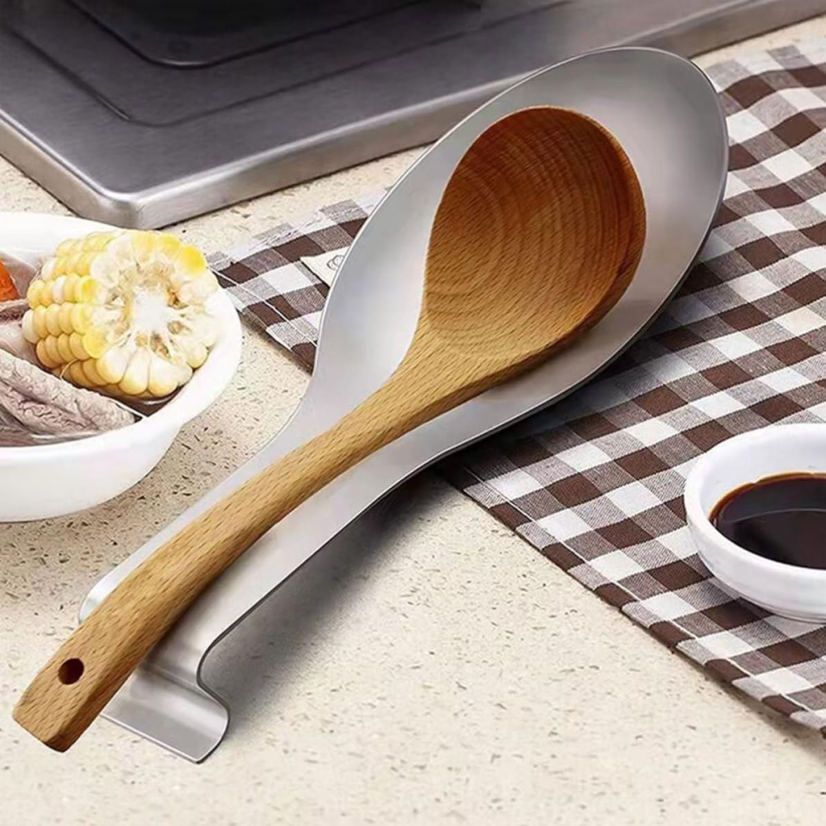 6 Pezzi Porta Mestolo da Cucina, Elegante e Resistente