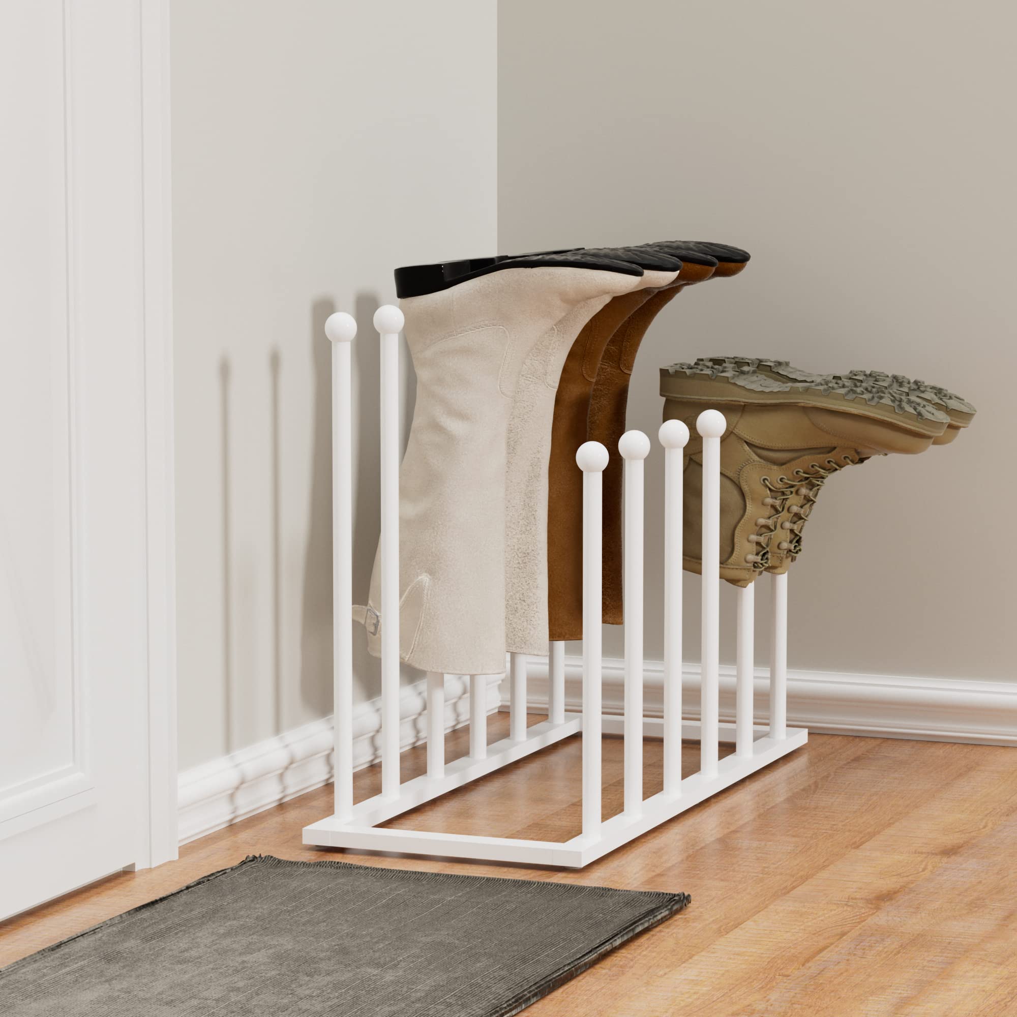 Standing White Boot Rack S 524 6 Tier White Adjustable Shoe Racks Shoe