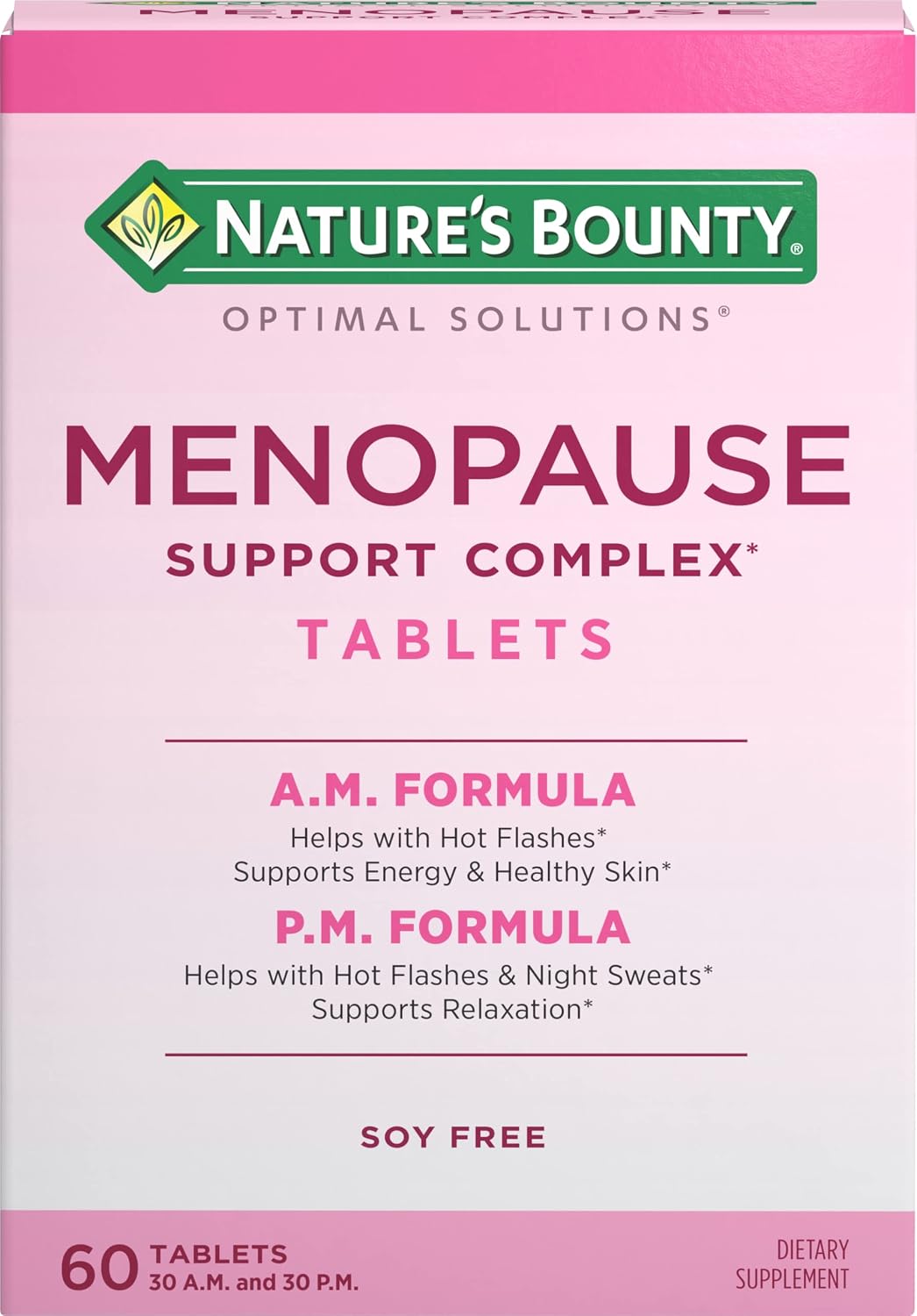 Nature's Bounty Optimal Solutions Menopause Support, 60 Count (Pack of 1)