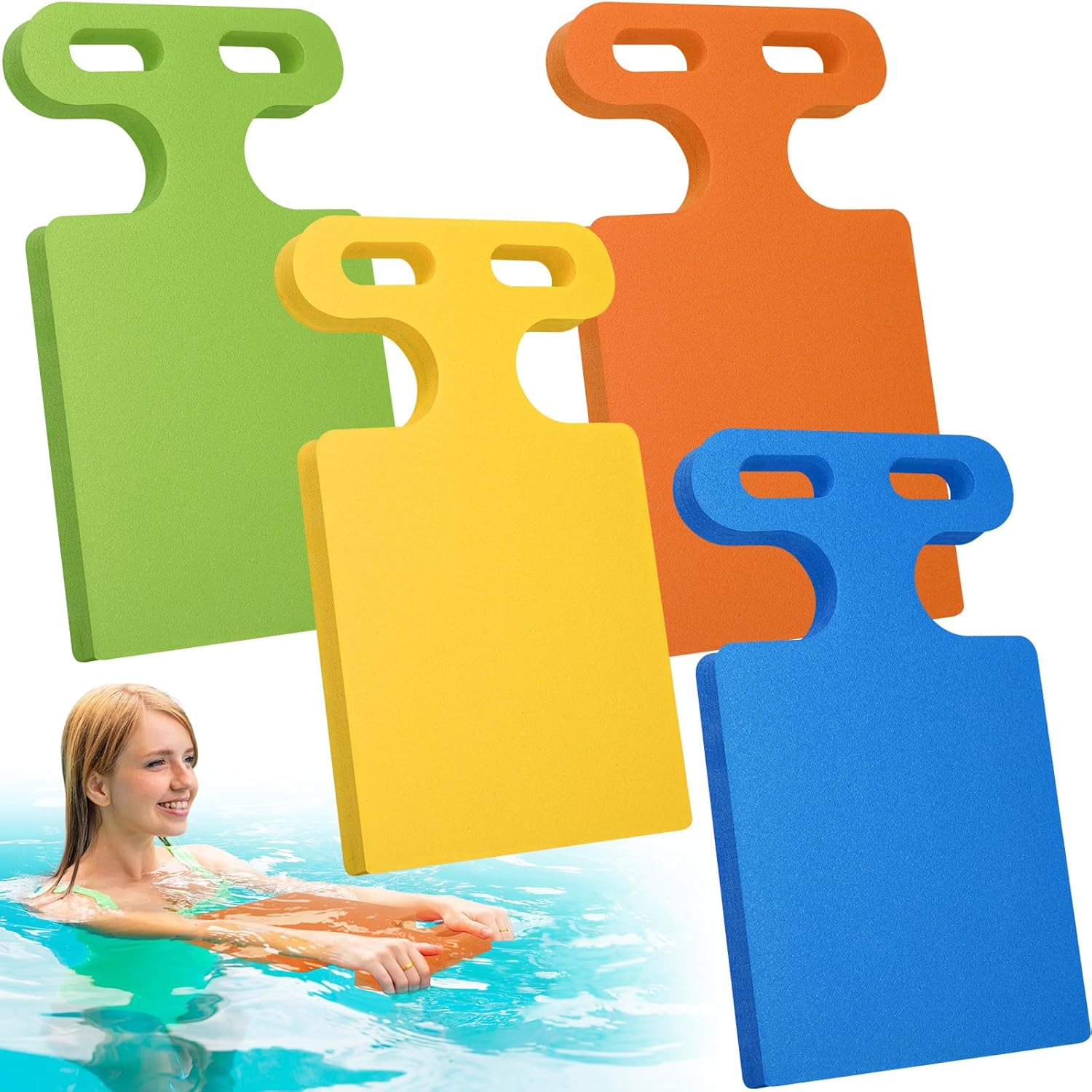 Shappy Swimming Kickboard Swim Training Aid Exercise Training Board 17 x 10 x 1.3 Inch Xpe Foam Equipment with Hole Handle for Lap Exercise and Technique Practice