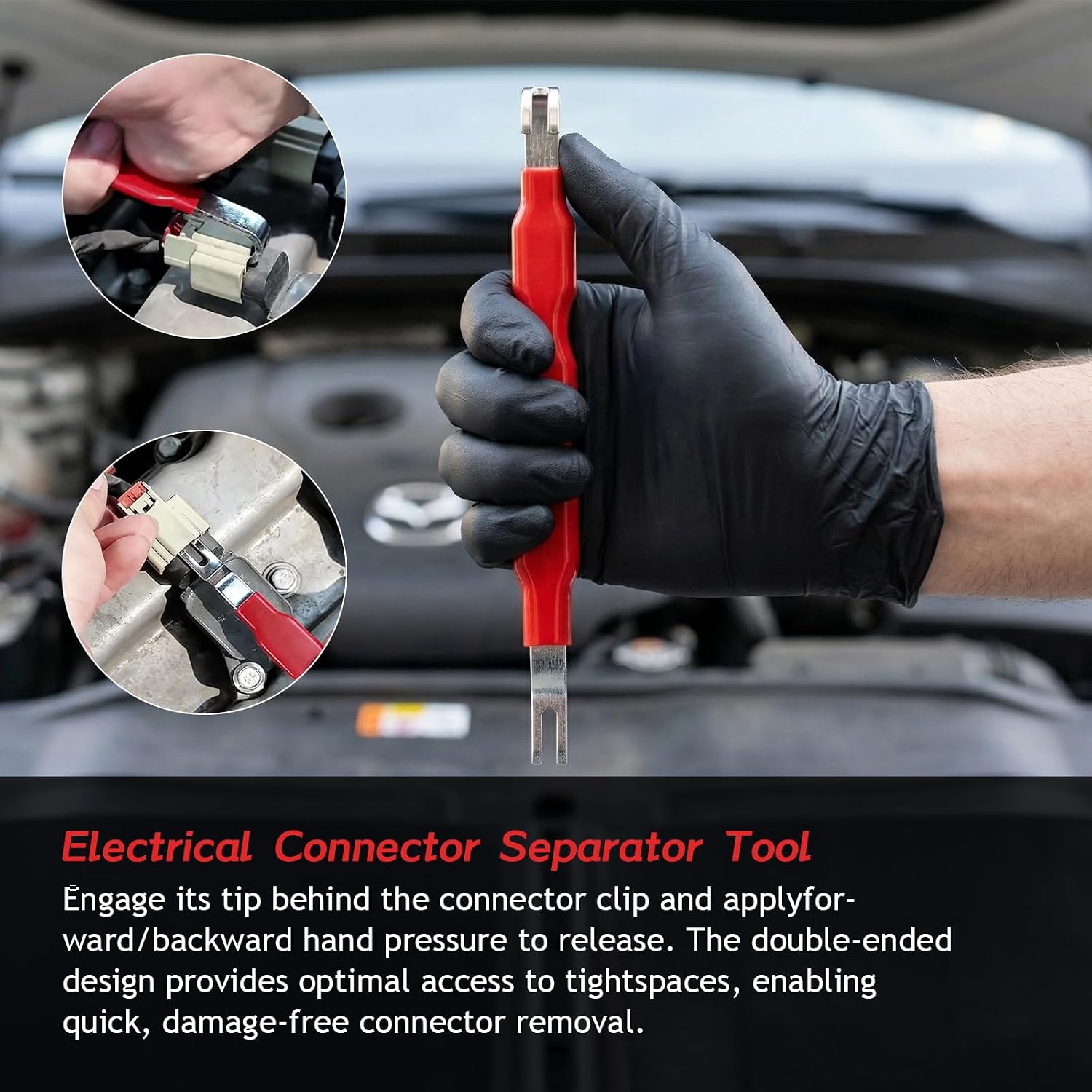 Vantora 5 Piece Automotive Electrical & Hose Clamp Repair Tool Set for Car Wiring & Fuel Line - Includes Hose Clamp Pliers, Angled/Straight Electrical Disconnect Pliers, Terminal Connector Tool